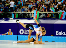 Avropa Oyunlarında aerobika gimnastikası üzrə qarışıq cütlüklərin təsnifat yarışları. Bakı, Azərbaycan, 17 iyun 2015 